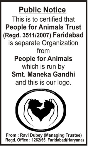 People For Animals Trust - Faridabad